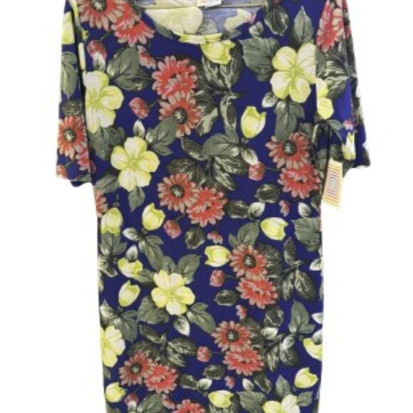 New LuLaRoe Flowered Julia Dress Medium - Picture 6 of 7